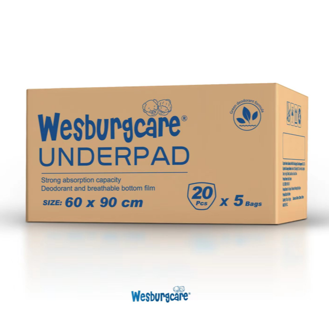 UnderPad de 60 cm * 90 cm de la marca Wesburg del fabricante de China