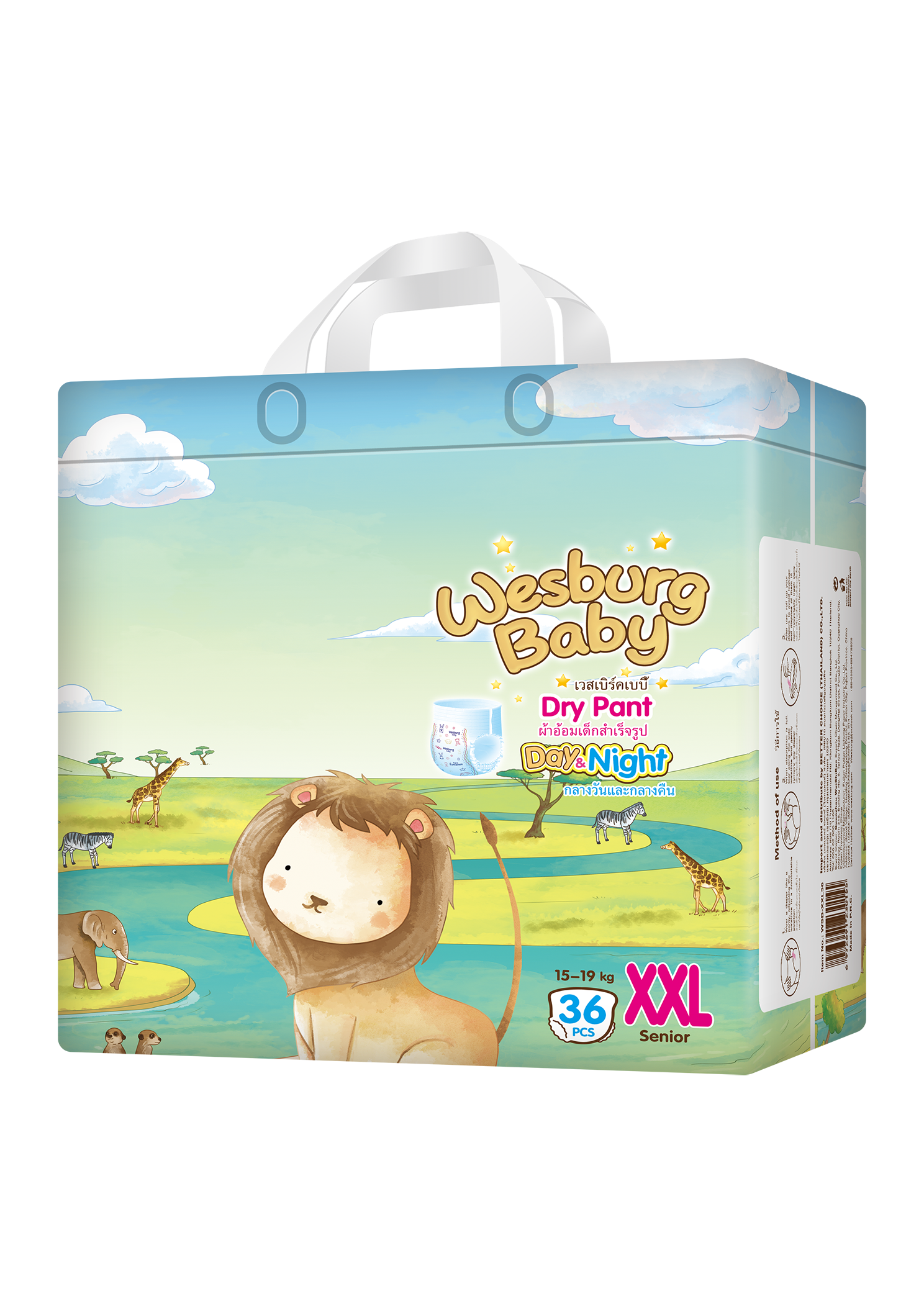 Wesburgbaby Pantalones básicos Baby Baby Pañal 360 ° Caívela elástica 
