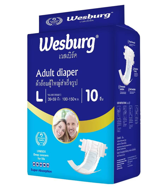 Wesburg Care™ Premium Adult Tape Pañal Calzoncillos para incontinencia de alta absorbencia