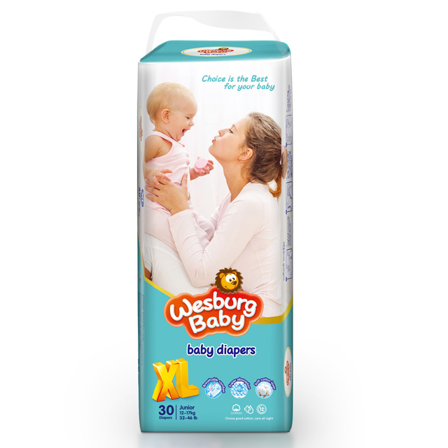 WesburgBaby pañal grande con cinturilla elástica 
