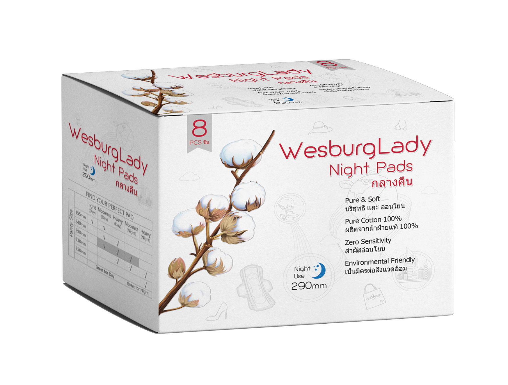 Toalla sanitaria 290mm WesburgLady