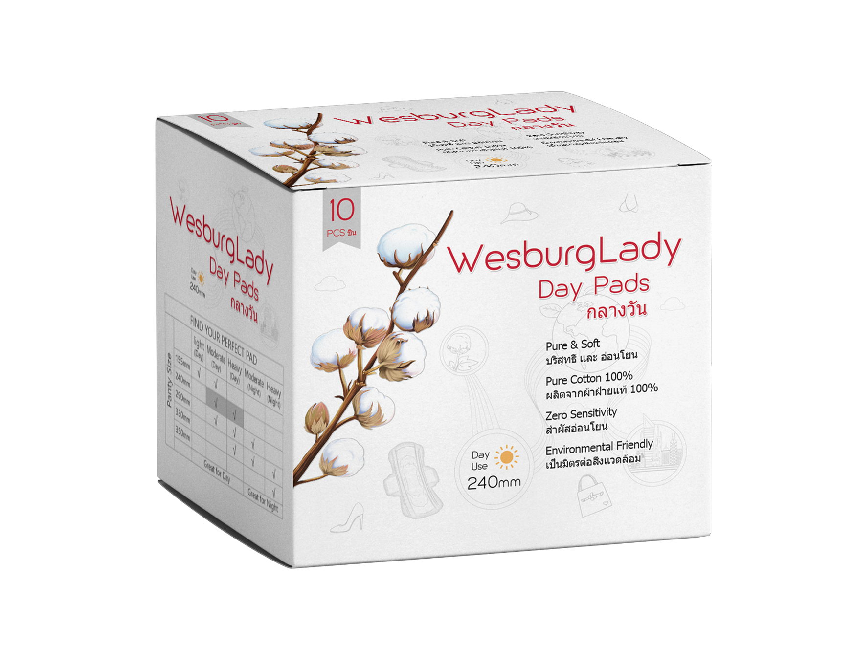 Toalla sanitaria 240mm WesburgLady