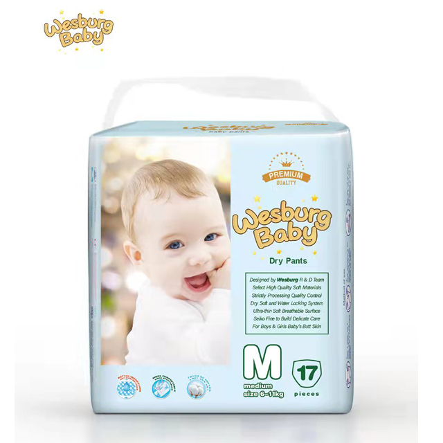 Wesburg Baby Premium Pañales desechables ultrafinos y pantalones secos (NB a XXXL)